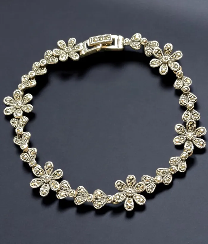Marcasite Bracelets The Timeless Tiara Silver Marcasite Bracelet