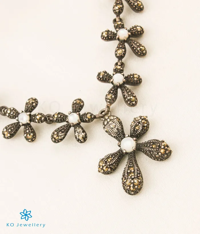 Marcasite Necklaces The Florence Silver Marcasite Necklace