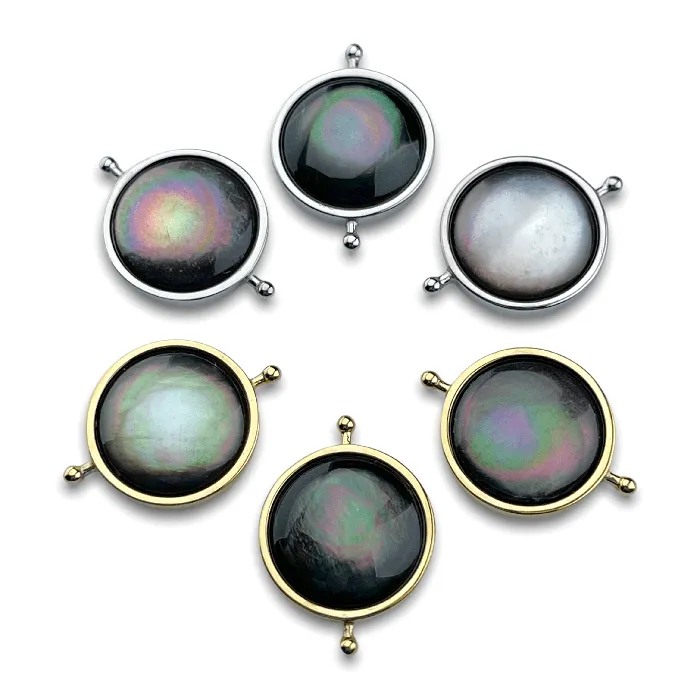 MyCONQUERing Rings Gray Shell Crystal Fidget Ring