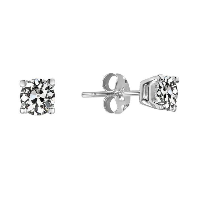 Natural Diamond Round Old Miner Stud Earrings 2 Carats 14K Gold Jewelry HarryChadEntcom Earrings Natural Diamond Round Old Miner Stud Earrings 2 Carats 14K Gold Jewelry HarryChadEntcom Earrings