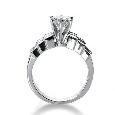 Natural Earth Mined Diamond Engagement Ring With Accents 125 Carat Gorgeous Ring New GB Rings