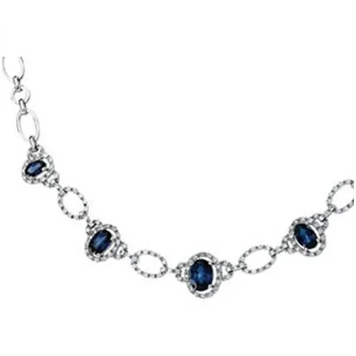 Necklaces GB Genuine Ceylon Sapphire And Natural Earth Mined Diamond Necklace 1225 Carats New Necklaces GB Genuine Ceylon Sapphire And Natural Earth Mined Diamond Necklace 1225 Carats New