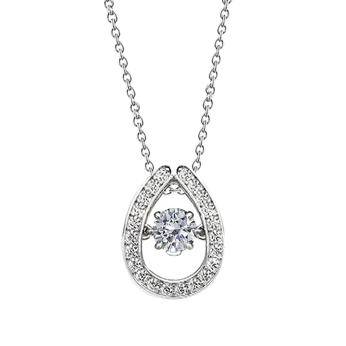 Necklaces GB Round Natural Earth Mined Diamond Pendant Necklace 2 Ct Solid White Gold 14K Jewelry Necklaces GB Round Natural Earth Mined Diamond Pendant Necklace 2 Ct Solid White Gold 14K Jewelry