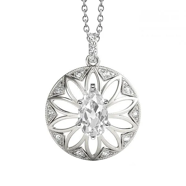 Necklaces HarryChadEntcom Old Mine Cut Genuine Natural Earth Mined Diamond Circle Pendant Prong Set 250 Carats Gold 14K Necklaces HarryChadEntcom Old Mine Cut Genuine Natural Earth Mined Diamond Circle Pendant Prong Set 250 Carats Gold 14K