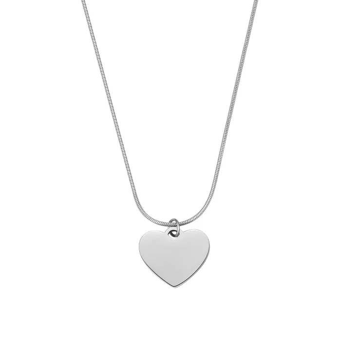 Necklaces Hey Happiness Heart Pendant Snake Chain Necklace Waterproof Necklaces Hey Happiness Heart Pendant Snake Chain Necklace Waterproof