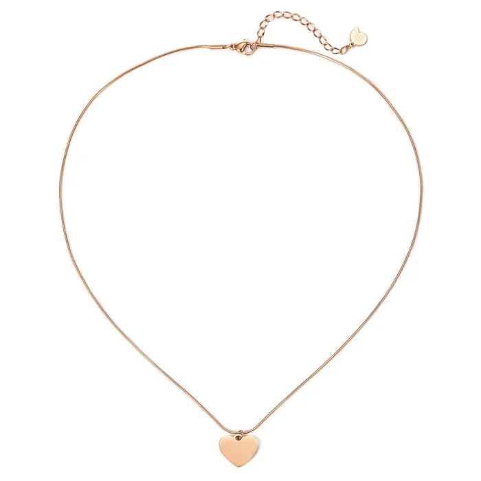 Necklaces Hey Happiness Heart Pendant Snake Chain Necklace Waterproof Necklaces Hey Happiness Heart Pendant Snake Chain Necklace Waterproof