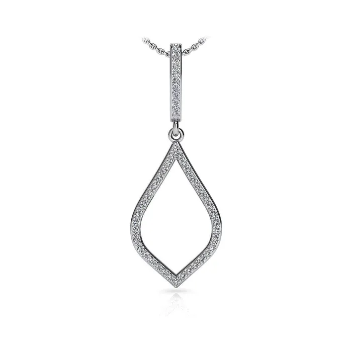 Necklaces Open Leaf Design 5 Ct Round Cut Genuine Natural Earth Mined Diamonds Pendant Necklace White Gold GB Necklaces Open Leaf Design 5 Ct Round Cut Genuine Natural Earth Mined Diamonds Pendant Necklace White Gold GB