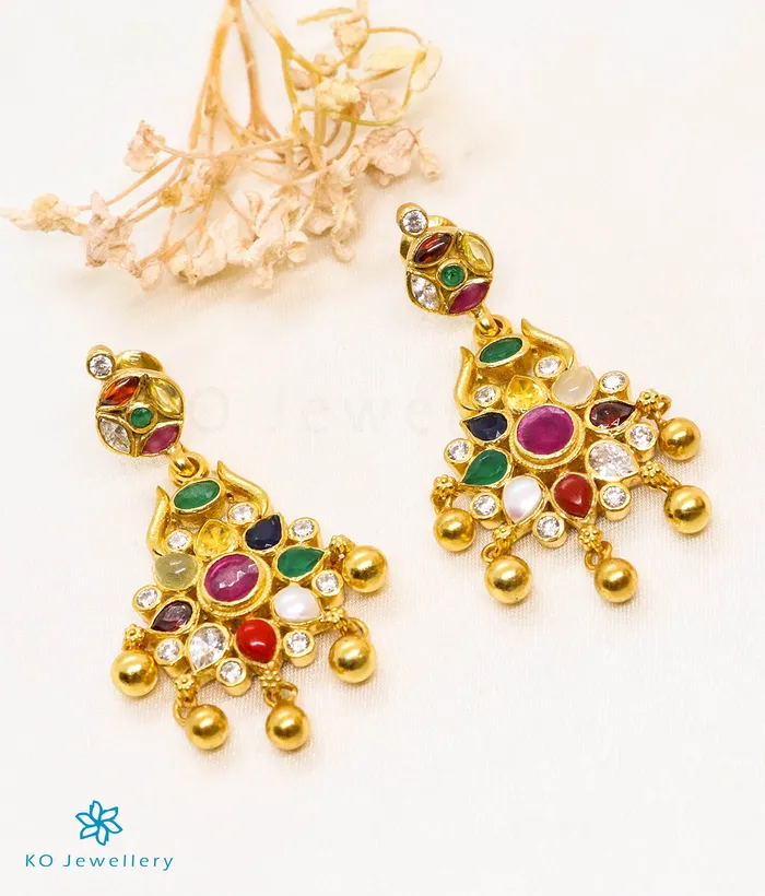 Necklaces Silversmith The Abhijita Silver Navratna Necklace