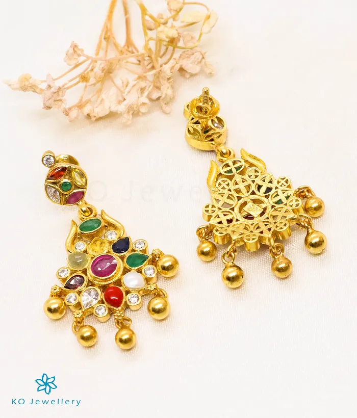 Necklaces Silversmith The Abhijita Silver Navratna Necklace
