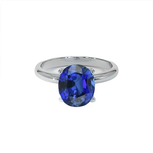 Oval Solitaire Ceylon Blue Sapphire White Gold Ring 450 Carats HarryChadEntcom Rings Oval Solitaire Ceylon Blue Sapphire White Gold Ring 450 Carats HarryChadEntcom Rings