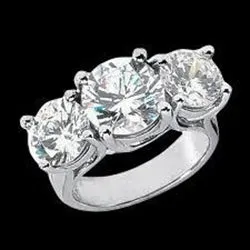 Rings 325 Ct Three Stone Natural Earth Mined Diamond Engagement Ring White Gold 14K New GB Rings 325 Ct Three Stone Natural Earth Mined Diamond Engagement Ring White Gold 14K New GB