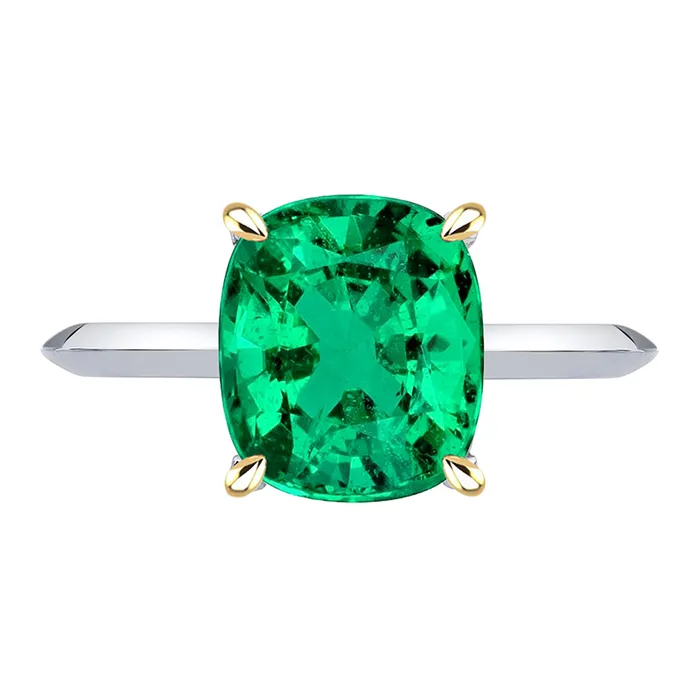 Rings Colombian Green Emerald Jewelry Solitaire Ring HarryChadEntcom