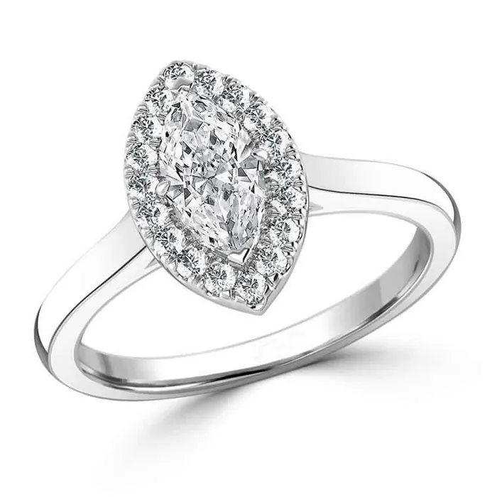 Rings GB 280 Carats Accented Natural Earth Mined Diamond Engagement Halo Ring Rings GB 280 Carats Accented Natural Earth Mined Diamond Engagement Halo Ring