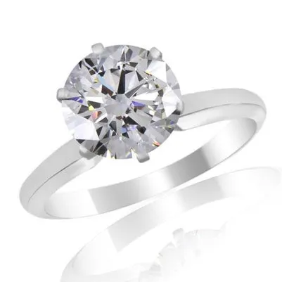 Rings GB 3 Carat Natural Earth Mined Diamond Solitaire Engagement Ring White Gold 14K Rings GB 3 Carat Natural Earth Mined Diamond Solitaire Engagement Ring White Gold 14K