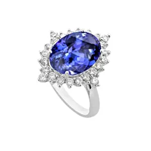 Rings GB Tanzanite Oval Natural Earth Mined Diamond Engagement Ring 850 Carat Gemstone Jewelry New Rings GB Tanzanite Oval Natural Earth Mined Diamond Engagement Ring 850 Carat Gemstone Jewelry New