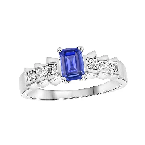 Rings HarryChadEntcom Anniversary Ring Emerald Light Blue Sapphire 2 Carats Pleated Style Rings HarryChadEntcom Anniversary Ring Emerald Light Blue Sapphire 2 Carats Pleated Style