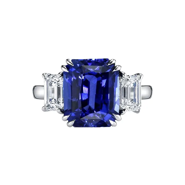 Rings HarryChadEntcom Emerald Three Stone Blue Sapphire Ring 350 Carats Womens Jewelry Rings HarryChadEntcom Emerald Three Stone Blue Sapphire Ring 350 Carats Womens Jewelry