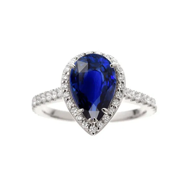 Rings HarryChadEntcom Halo Natural Earth Mined Diamond Ring Pear Cut Sri Lankan Sapphire 325 Carats Rings HarryChadEntcom Halo Natural Earth Mined Diamond Ring Pear Cut Sri Lankan Sapphire 325 Carats