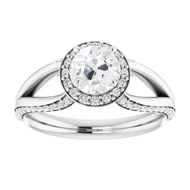 Rings HarryChadEntcom Halo Round Old Cut Natural Earth Mined Diamond Ring With Accents Split Shank 5 Carats Rings HarryChadEntcom Halo Round Old Cut Natural Earth Mined Diamond Ring With Accents Split Shank 5 Carats