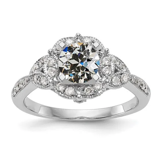 Rings HarryChadEntcom Halo Wedding Ring Round Old Mine Cut Natural Earth Mined Diamond 3 Carats Gold 14K Rings HarryChadEntcom Halo Wedding Ring Round Old Mine Cut Natural Earth Mined Diamond 3 Carats Gold 14K