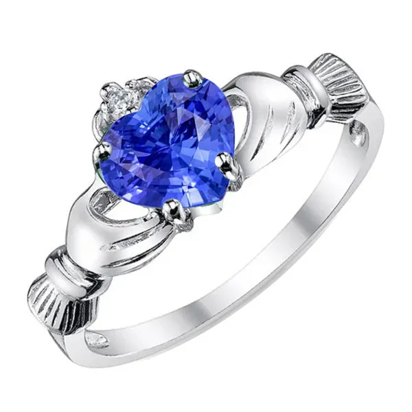 Rings HarryChadEntcom Heart Gemstone Ring Blue Sapphire 275 Carats Natural Earth Mined Diamond Queen Style Rings HarryChadEntcom Heart Gemstone Ring Blue Sapphire 275 Carats Natural Earth Mined Diamond Queen Style