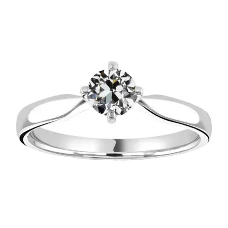 Rings HarryChadEntcom Old European Earth Mined Diamond Engagement Ring