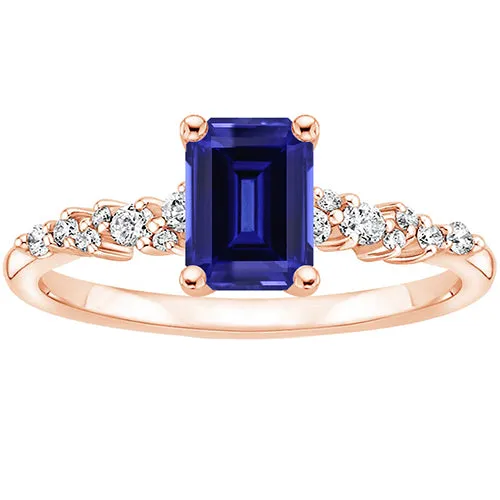 Rings HarryChadEntcom Rose Gold Solitaire Accents Ring Blue Sapphire Natural Earth Mined Diamond 350 Carats Rings HarryChadEntcom Rose Gold Solitaire Accents Ring Blue Sapphire Natural Earth Mined Diamond 350 Carats
