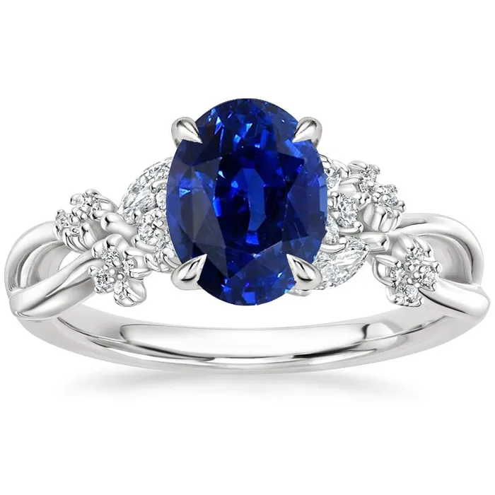 Rings HarryChadEntcom Womens Ring Blue Sapphire Marquise Round Natural Earth Mined Diamond Accents 350 Carats Rings HarryChadEntcom Womens Ring Blue Sapphire Marquise Round Natural Earth Mined Diamond Accents 350 Carats