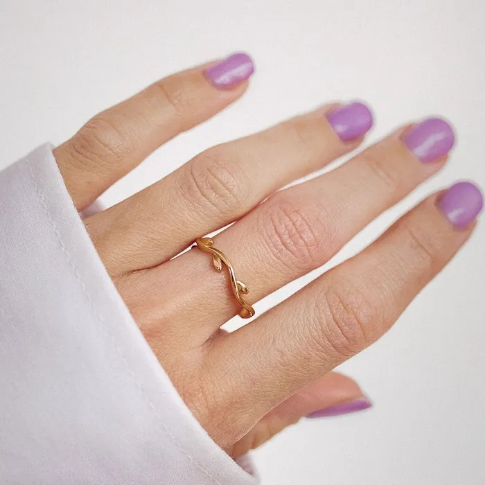 Rings Hey Happiness Laurel Ring Sterling Silver Gold Rings Hey Happiness Laurel Ring Sterling Silver Gold