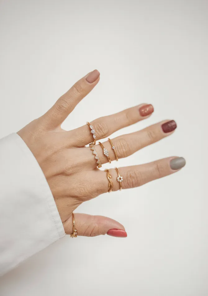 Rings Hey Happiness Laurel Ring Sterling Silver Gold Rings Hey Happiness Laurel Ring Sterling Silver Gold