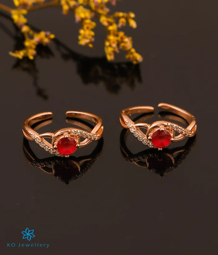 Rings Imported Iris Silver Rosegold ToeRings