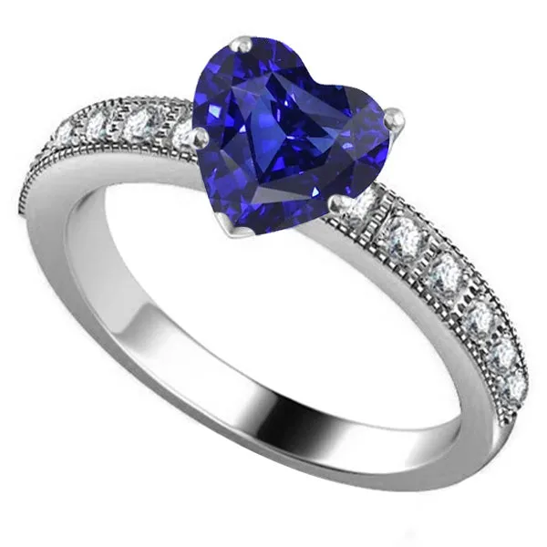 Rings Natural Earth Mined Diamond Gemstone Ring Heart Shaped Blue Sapphire Jewelry 350 Carats HarryChadEntcom Rings Natural Earth Mined Diamond Gemstone Ring Heart Shaped Blue Sapphire Jewelry 350 Carats HarryChadEntcom