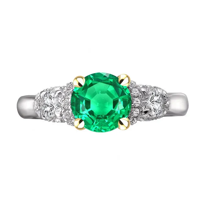 Rings Real Green Emerald Ring With Diamonds Round Cut HarryChadEntcom Rings Real Green Emerald Ring With Diamonds Round Cut HarryChadEntcom