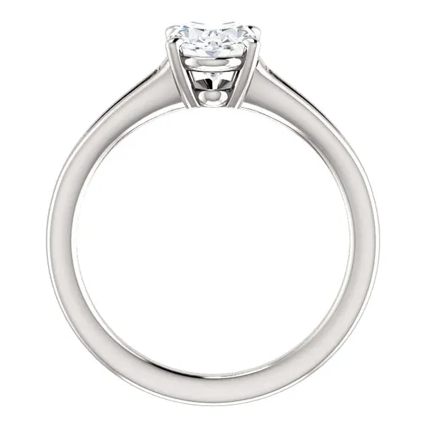 Rings Solitaire Natural Earth Mined Diamond Engagement Ring 350 Carats 4 Prongs Oval Cut GB