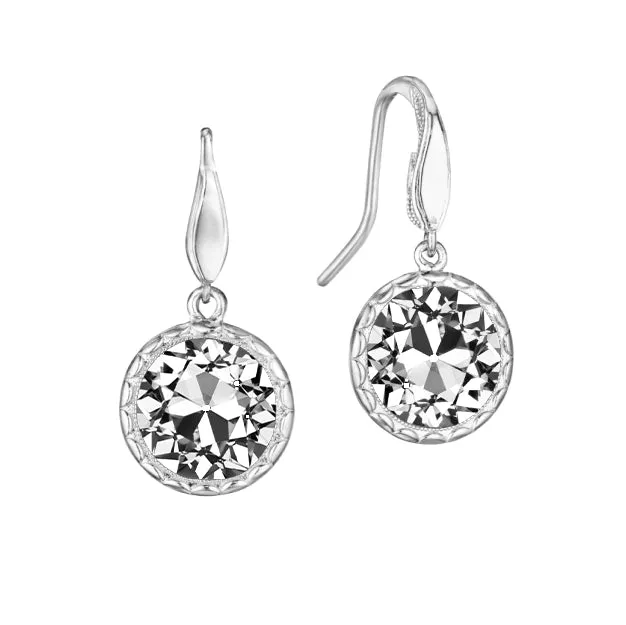 Round Genuine Diamond Old Mine Cut Dangle Earrings Jewelry 3 Carats HarryChadEntcom Earrings Round Genuine Diamond Old Mine Cut Dangle Earrings Jewelry 3 Carats HarryChadEntcom Earrings