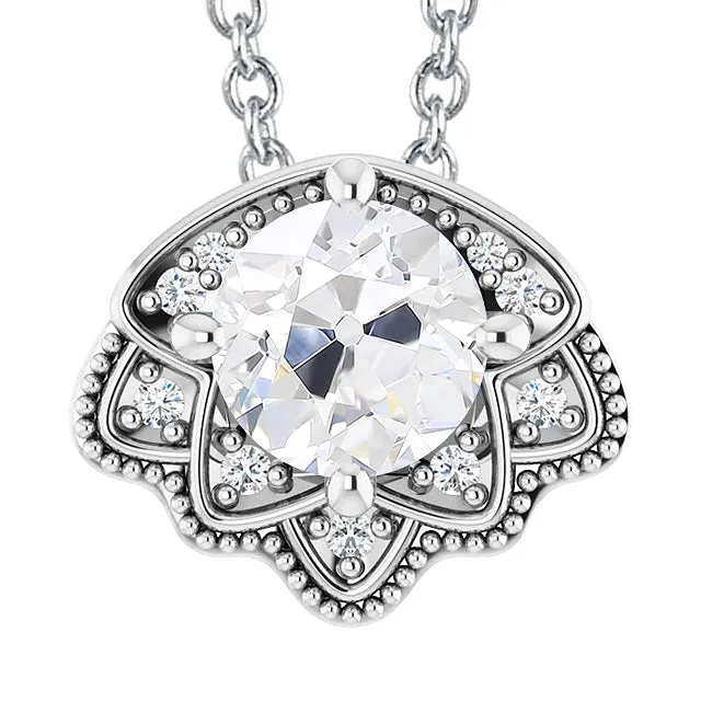 Round Old Mine Natural Earth Mined Diamond Pendant 550 Carats With Chain White Gold 14K HarryChadEntcom Necklaces Round Old Mine Natural Earth Mined Diamond Pendant 550 Carats With Chain White Gold 14K HarryChadEntcom Necklaces
