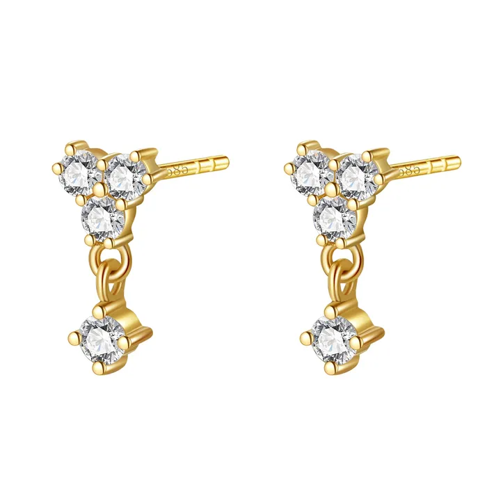 Serenity Stud Earrings 14K Gold Hey Happiness Earrings