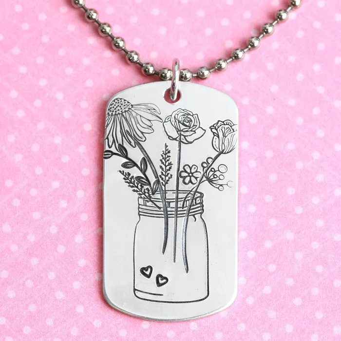 Tall Heart Metal Design Stamp 2mm Beaducation Original DS 14 Necklaces Tall Heart Metal Design Stamp 2mm Beaducation Original DS 14 Necklaces