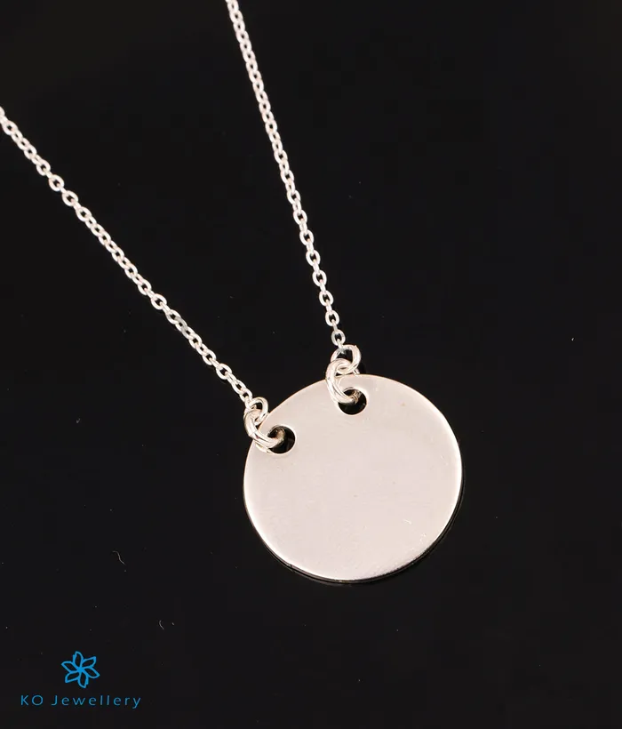 The Circular Tag Silver Necklace Imported Necklaces