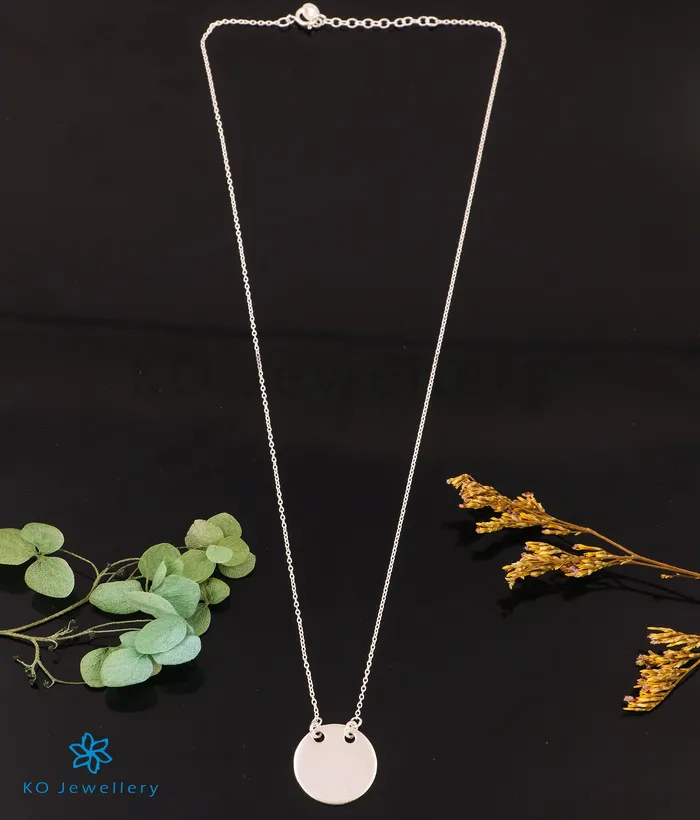 The Circular Tag Silver Necklace Imported Necklaces