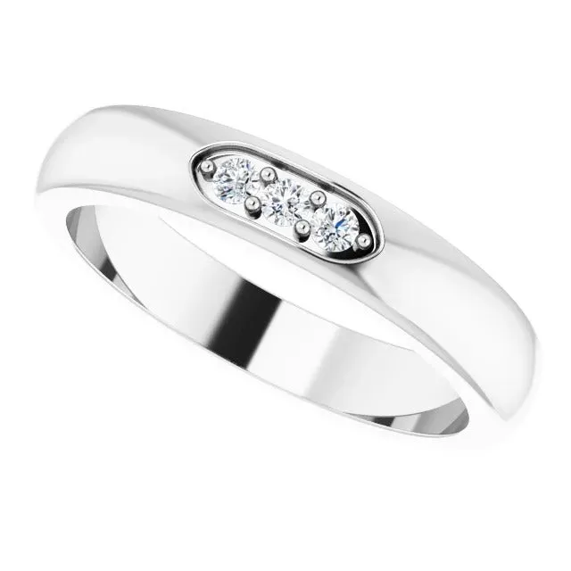 ThreeStone Natural Earth Mined Diamond Mens Ring 050 Carats White Gold Jewelry New GB Rings ThreeStone Natural Earth Mined Diamond Mens Ring 050 Carats White Gold Jewelry New GB Rings