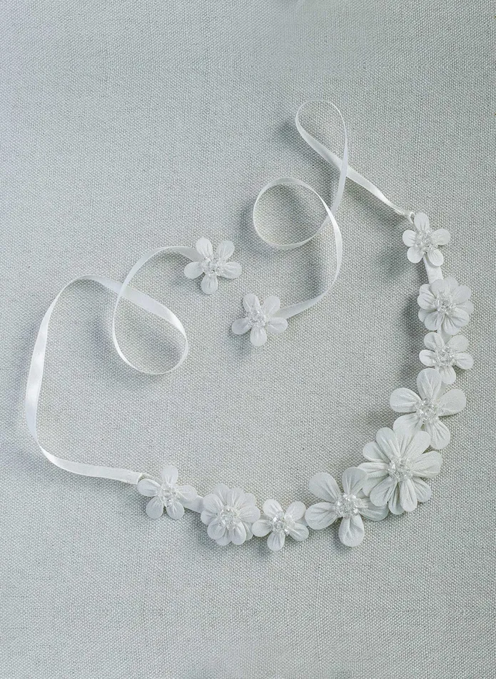twigs honey Embroidered primrose choker necklace Style 2405 Necklaces