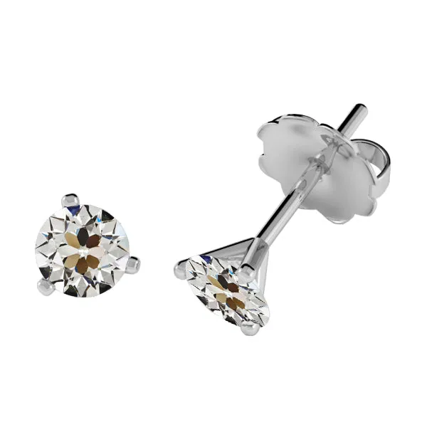 Womens Real Diamond Round Old Mine Cut Stud Earrings 3 Carats Jewelry HarryChadEntcom Earrings Womens Real Diamond Round Old Mine Cut Stud Earrings 3 Carats Jewelry HarryChadEntcom Earrings
