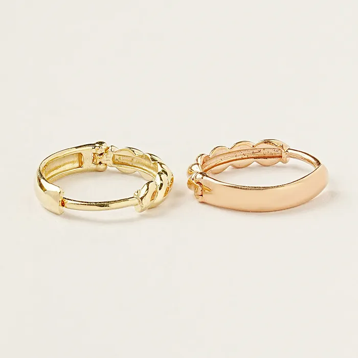 14K 18K Double Knotting Cartilage Hoop Earring MinimalBijoux Earrings