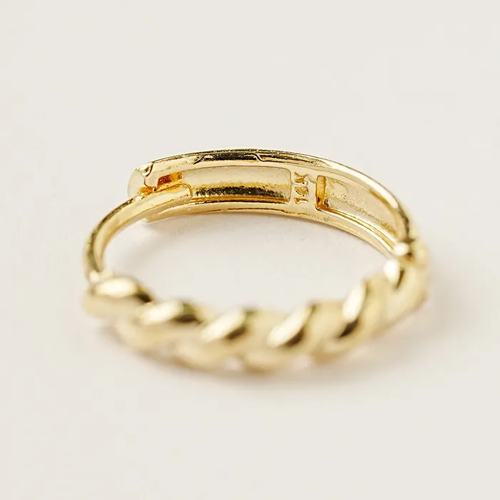 14K 18K Double Knotting Cartilage Hoop Earring MinimalBijoux Earrings