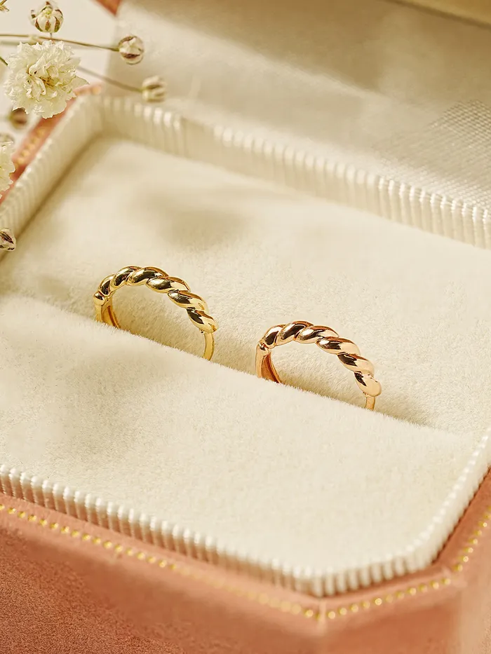 14K 18K Double Knotting Cartilage Hoop Earring MinimalBijoux Earrings