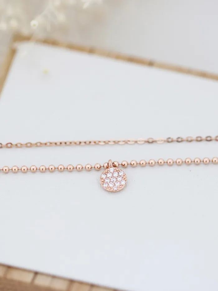 14K 18K Gold CZ Charm Ball Bracelet MinimalBijoux Bracelets