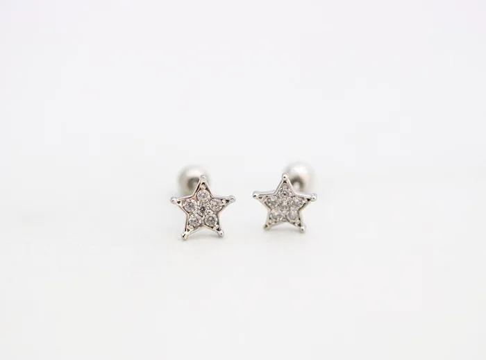 14K Gold Blue Star Cartilage Earring 18G16G MinimalBijoux Earrings