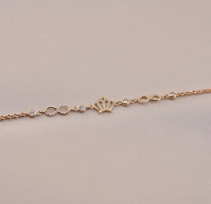 14K Gold Crown Womens Bracelet AB990 AB and J Bracelets 14K Gold Crown Womens Bracelet AB990 AB and J Bracelets