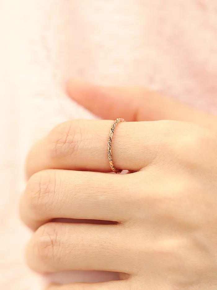 14K gold twist ring MinimalBijoux Rings